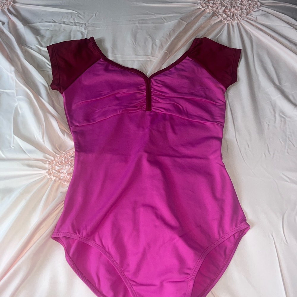 Pink and Red Leotard